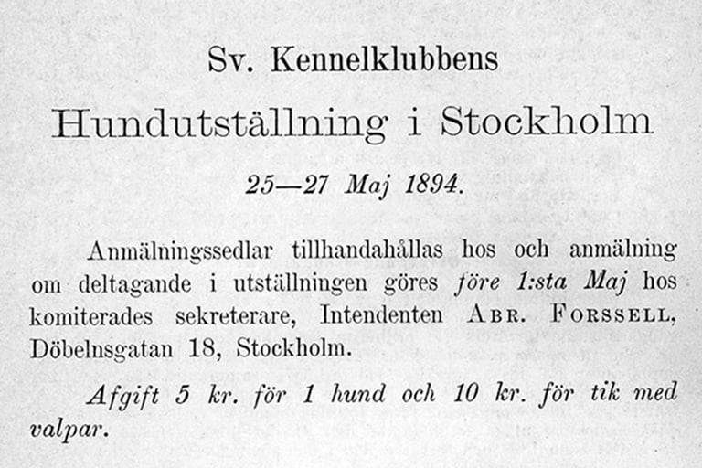 Annons för Stockholmsutställningen år 1894.