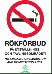 Skylt Rökförbud, stående A3
